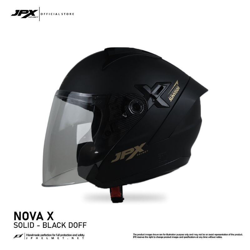 helm half face jpx Nova kaca double visor original