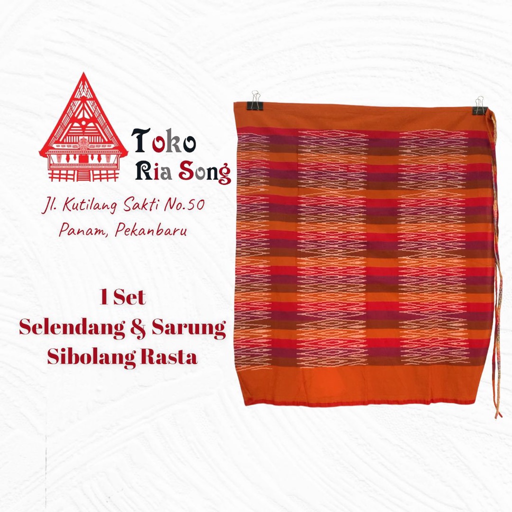 Sarung Sibolang Rasta Warna Nuansa Merah Bata Pekanbaru