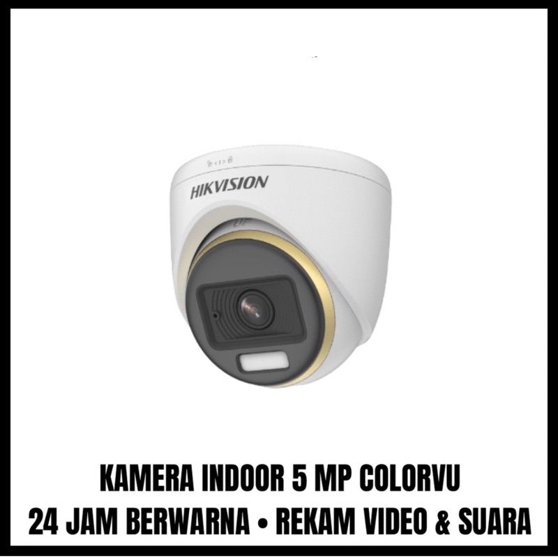 Hikvision DS-2CE70KF0T-PFS Colorvu 5MP 3K CCTV Indoor Build In Audio