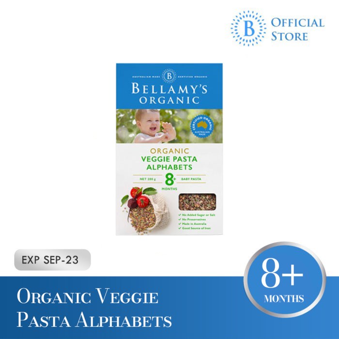 

BELLAMYS PASTA ALFABET ORGANIK 8 BULAN KEATAS 200G