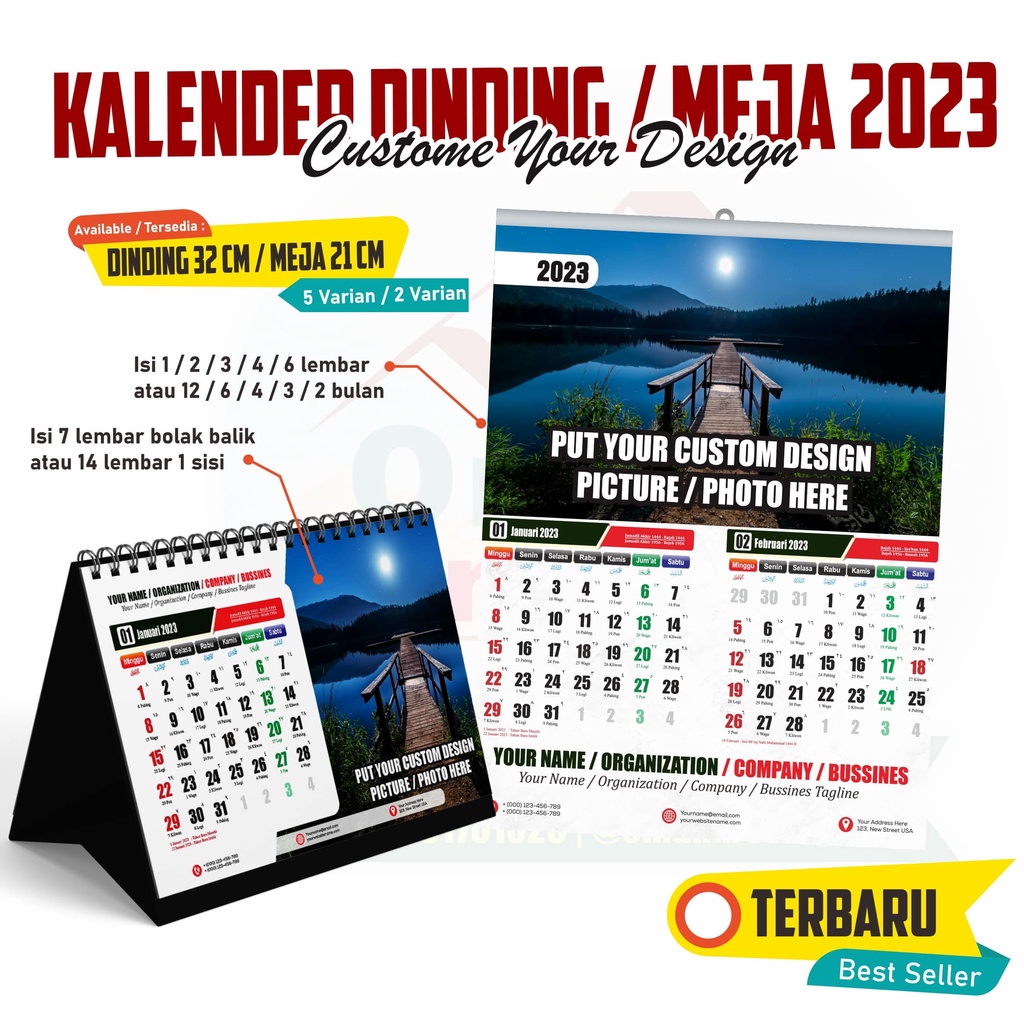 

KALENDER DINDING 2023 BISA CUSTOM FOTO / GAMBAR