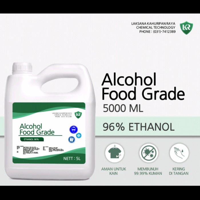 Ethanol / Alkohol 96% Food Grade