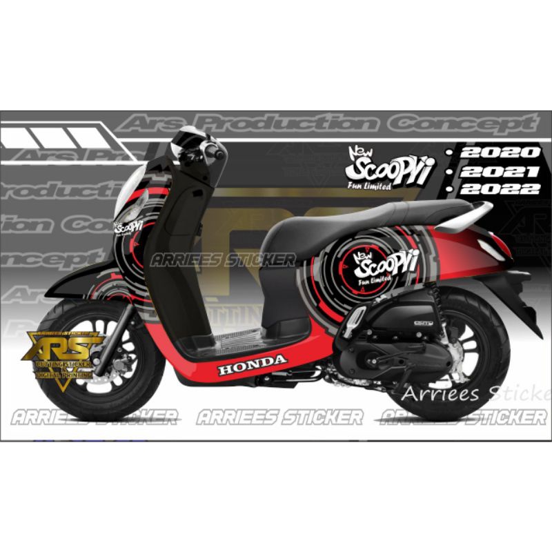 Decal New Scoopy 2022 fullbody sticker Scoopy new Prestige 2020 - 2022 full body custom All new scoo
