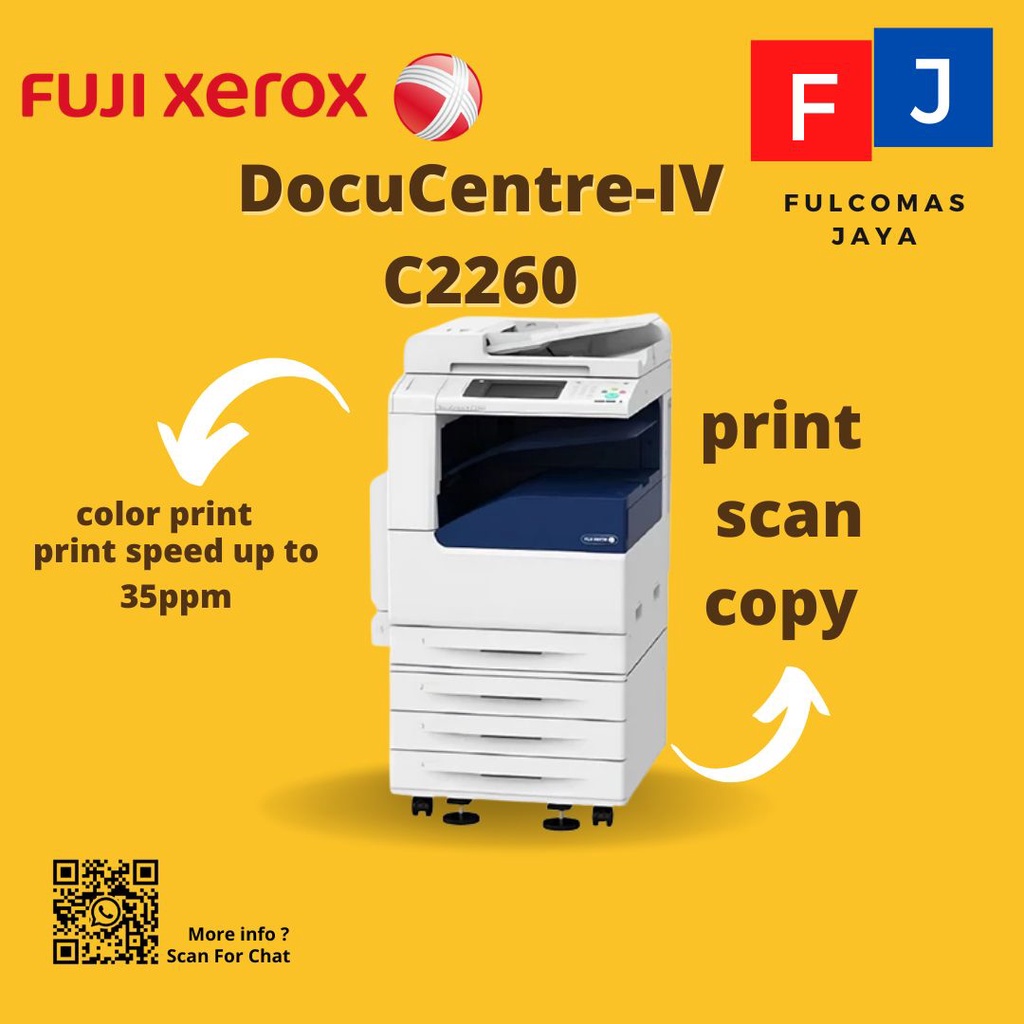 Mesin Fotocopy Color FUJI XEROX DocuCentre-IV C2260 Kertas A3 Warna GARANSI RESMI