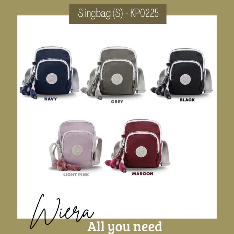 KP0225# Kipling Mini Sling Bag (S) Import 3 Ruang Tas Selempang Kecil