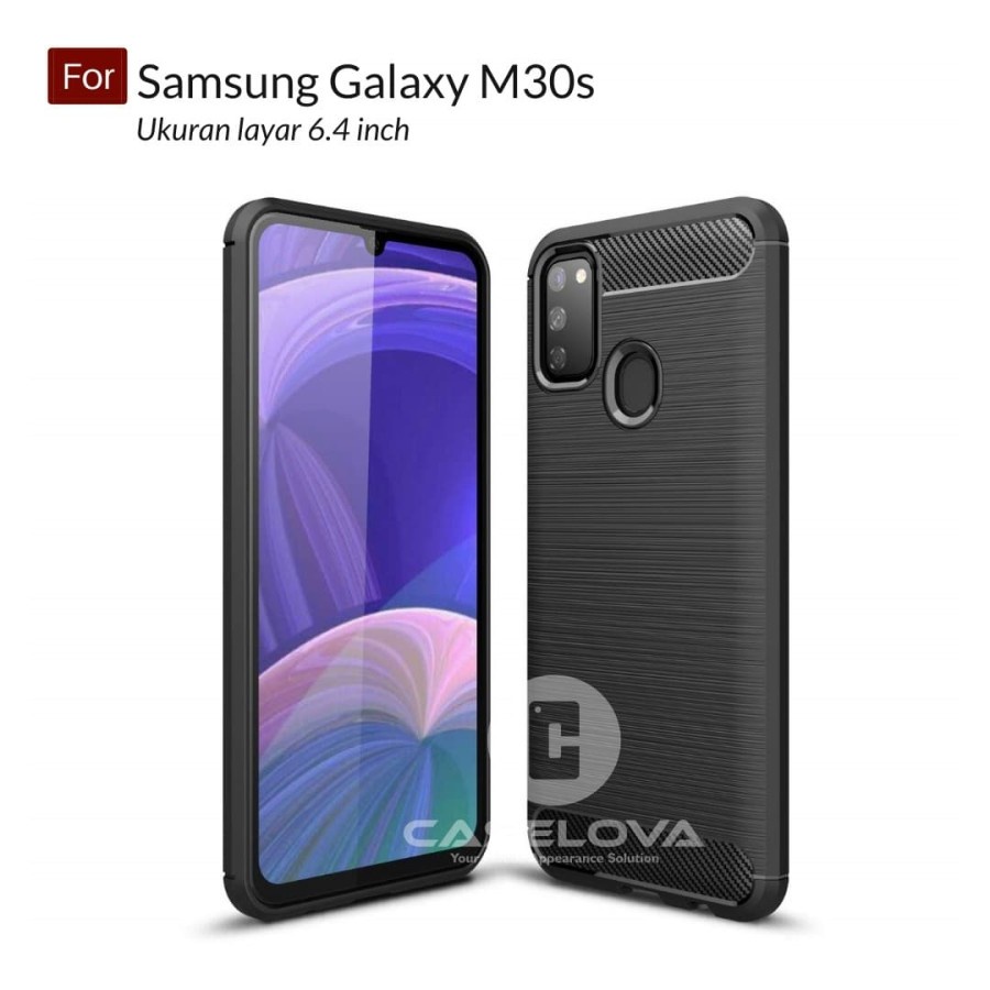 CASE SLIM FIT CARBON IPAKY SAMSUNG M30S M21 SOFTCASE - GA