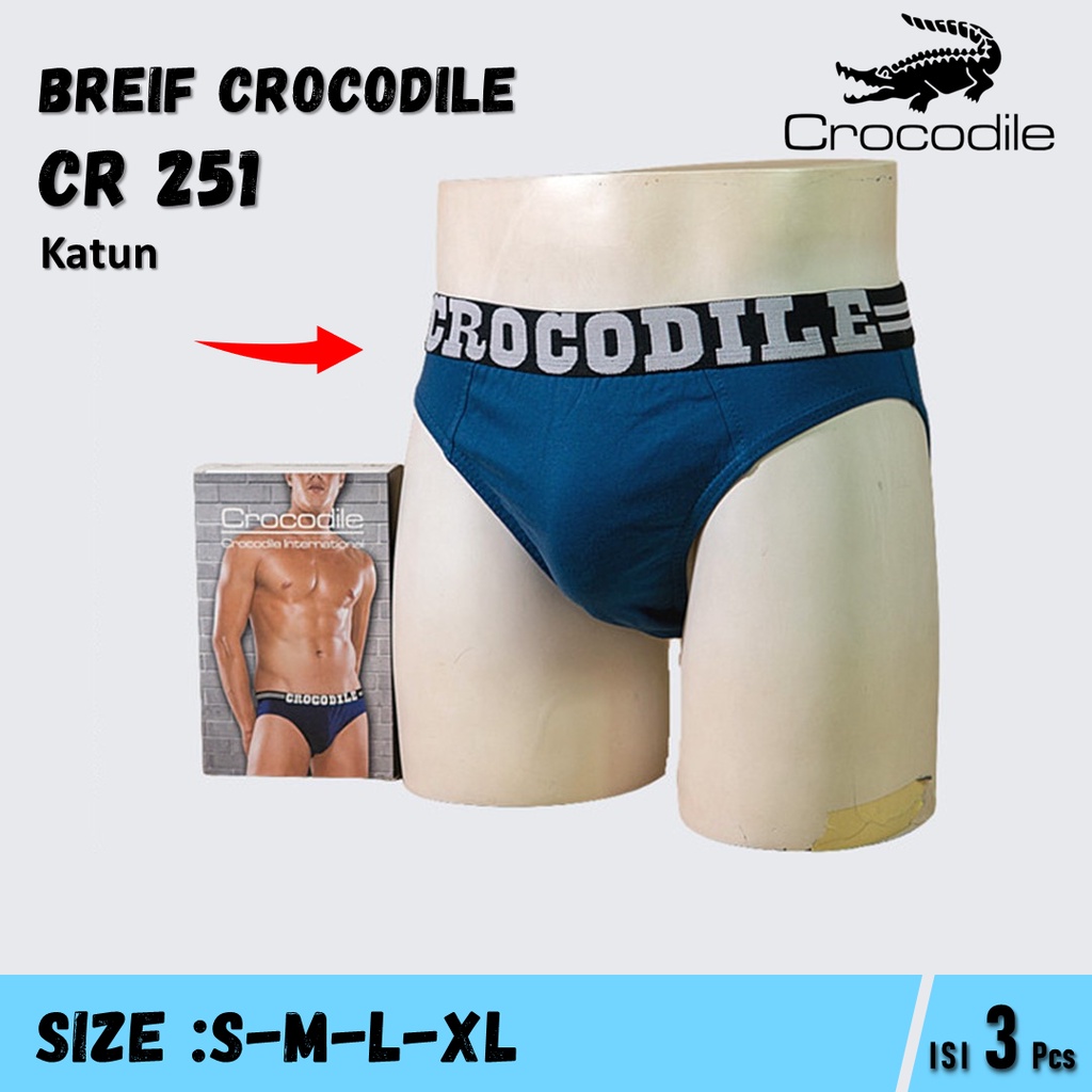 Celana Dalam Pria CROCODILE CR 251B ISI 3Pcs/Pack  |Celana Dalam Pria