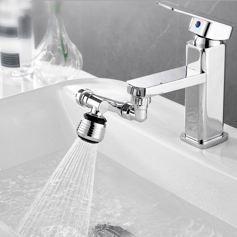 Durable Universal 2 Modes 1080° Rotatable Faucet Extender Splash Filter Faucets Bubbler Nozzle Tap Robotic Arm for Kitchen Bathroom Accessories