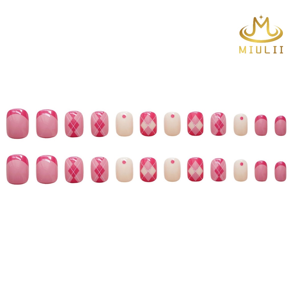 MIULII / KUKU PALSU   A0514  / 24PCS / 3D / NAIL ART / PREMIUM / CUTE / FREE LEM JELLY / KUTEK