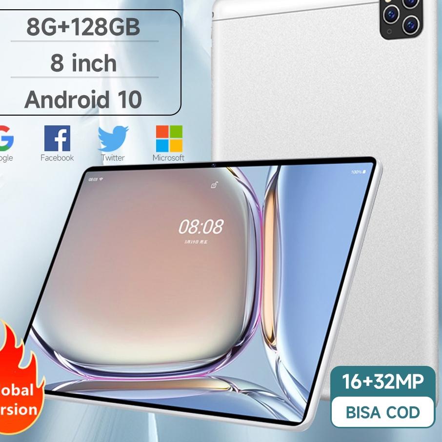 Terpercaya Asli Tablet PC Baru P20 5GB+128GB Android 8 Inci  Full Screen Layar Besar Wifi 3G/4G/5G T