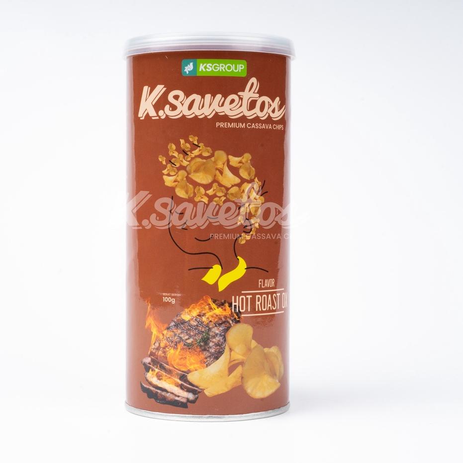 

EXCLUSIVE!K.Savetos Bundle 3IN1 Keripik Singkong - Cemilan ( Hot Roast + Spicy + Coklat )|RA4