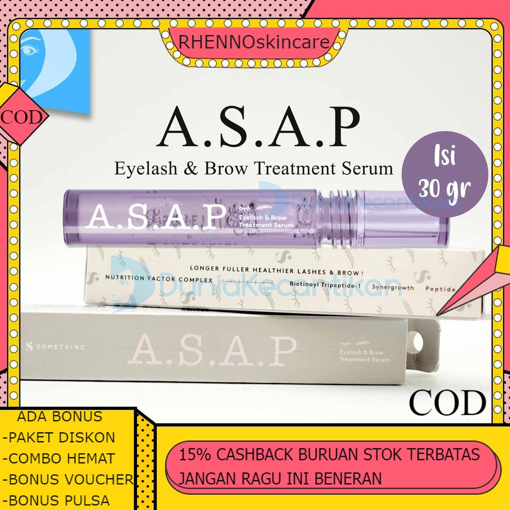 NEW 2022 SOMETHINC ASAP Eyelash & Brow Treatment Serum Bulu Mata Penumbuh Alis dan Bulu Mata ORIGINA