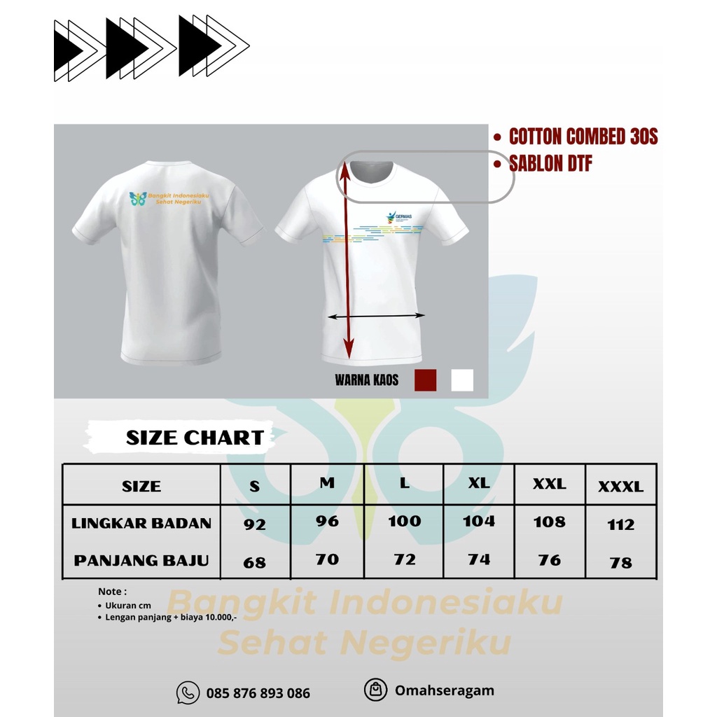 Kaos Baju Atasan HKN ke 59 2023 Acara Event Hari Kesehatan Nasional Unisex Pria Wanita