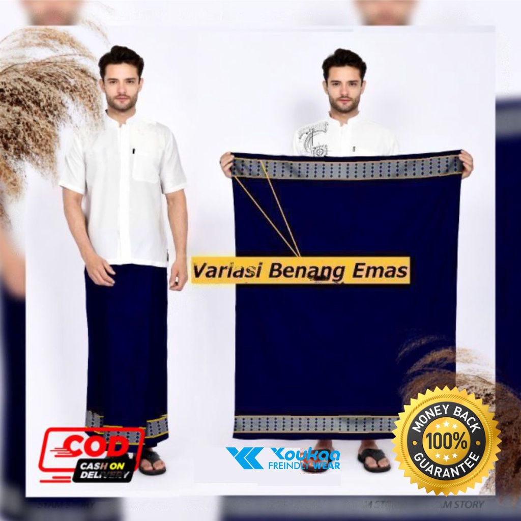 Sarung Sholat Traveling Motif Polos tenun timbul Doby Sisik Naga Kemasan Pouch