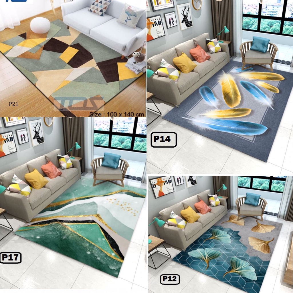 Karpet Lantai Modern 100x140cm /Karpet Rumah European Style Minimalis/Karpet Lantai/Karpet Ruang Tam