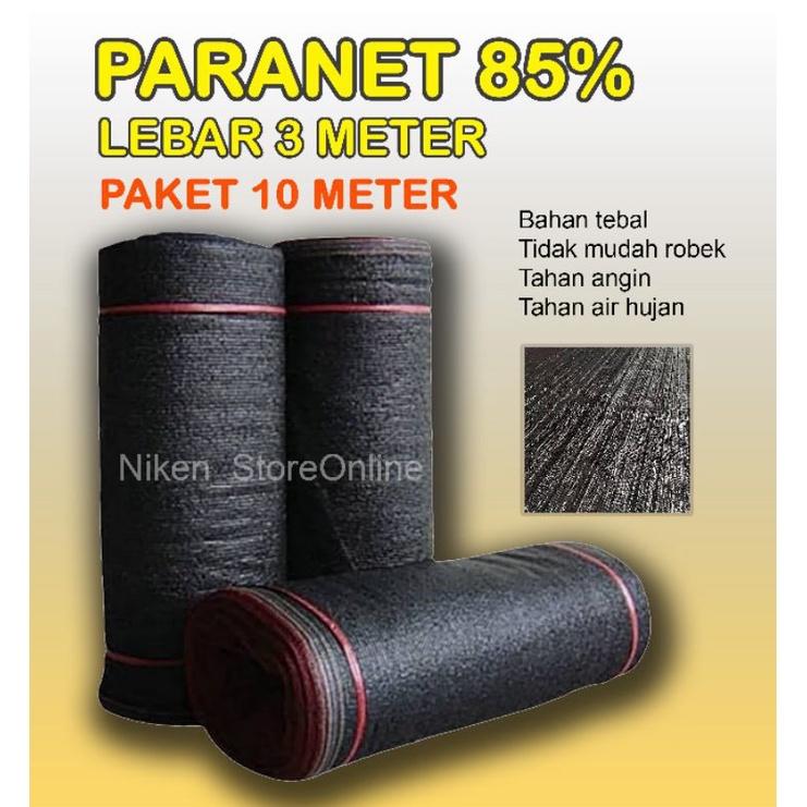 Paranet 85% lebar 3 meter panjang 10 meter