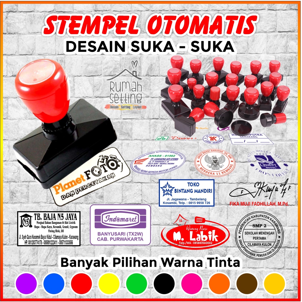 

Stempel Otomatis - Desain Custom - Murah - Tahan AIr