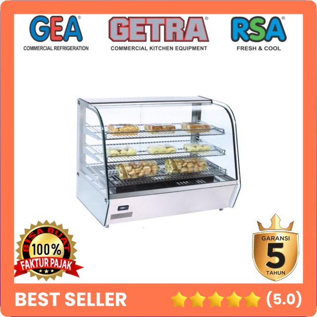 JUAL SHOWCASE WARMER GETRA RTR-160L ETALASE PENGHANGAT MAKANAN FOOD WARMER TOKO MESIN SEMARANG