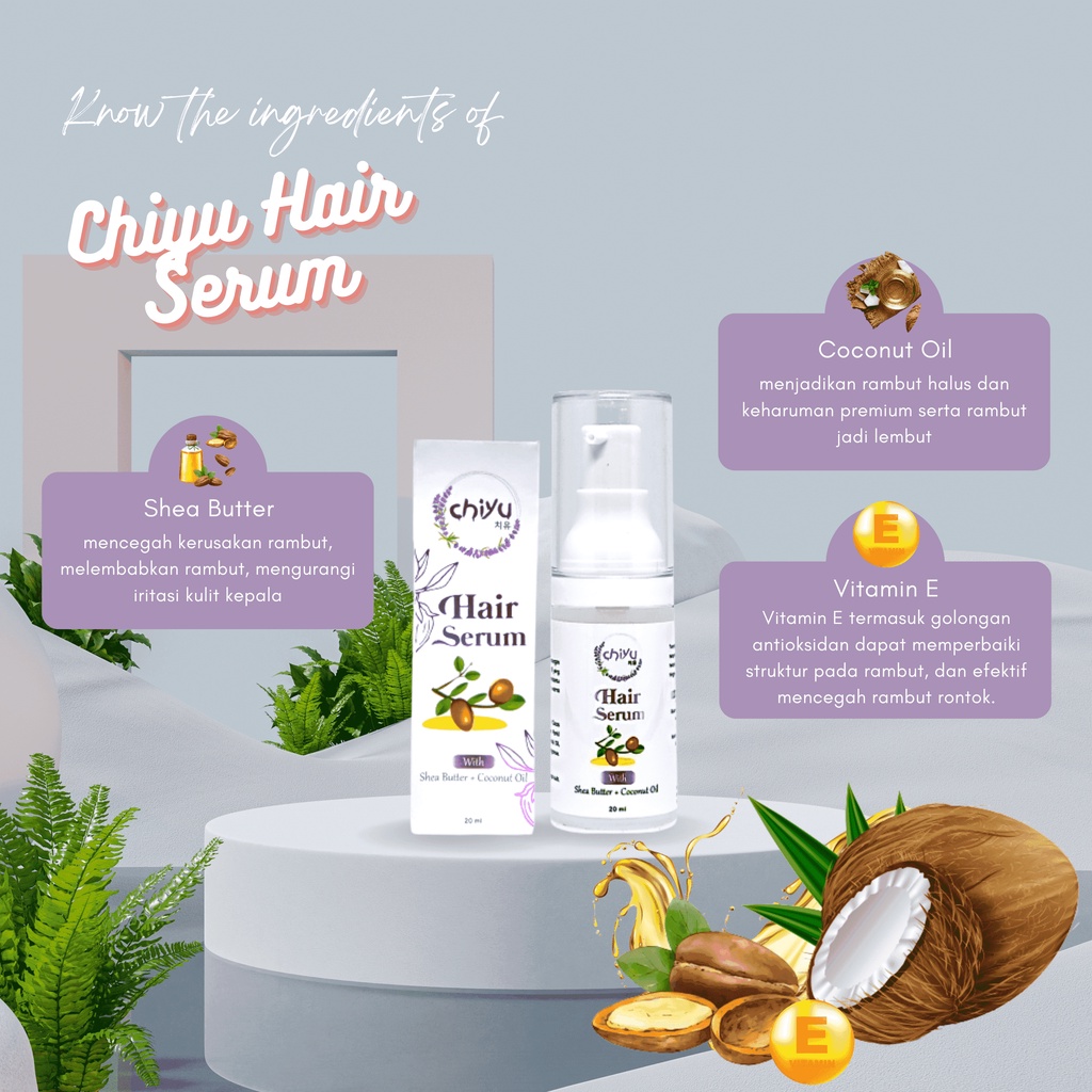 Chiyu Hair Serum Perawatan Rambut Rontok Bercabang Keratin Hair Treatment