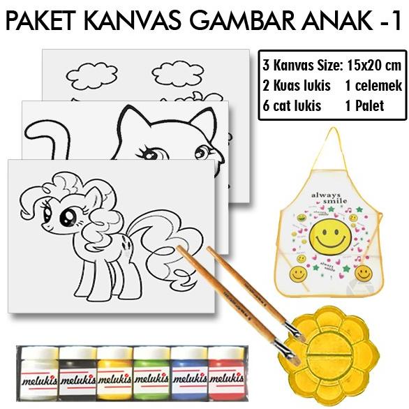 

Paket Gambar Lukis Anak 1 Lengkap Kanvas Kuas Palet Celemek Cat