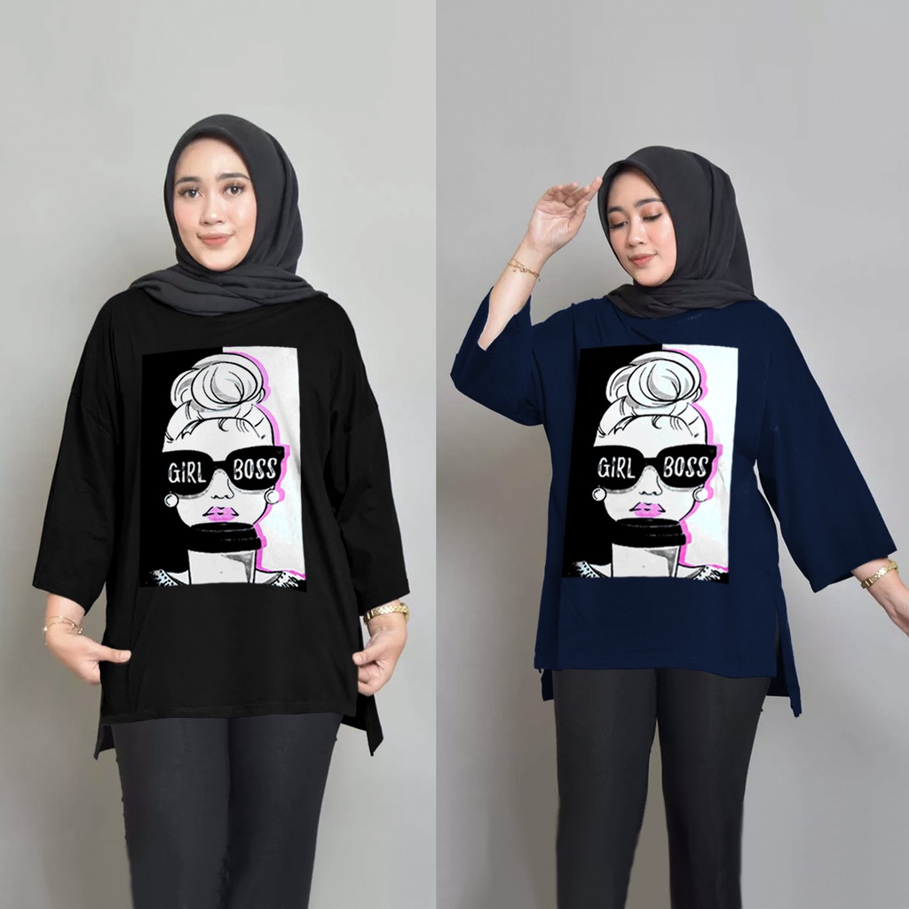 GR ATASAN BASIC OVERSIZE KOREAN TOP KAOS JUMBO LD 135 TUNIK BABYTERRY PREMIUM SR373