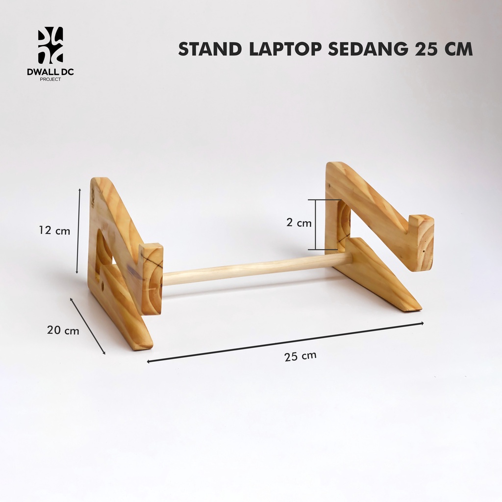 Stand Tatakan Laptop Bahan Kayu Ukuran 25 30cm