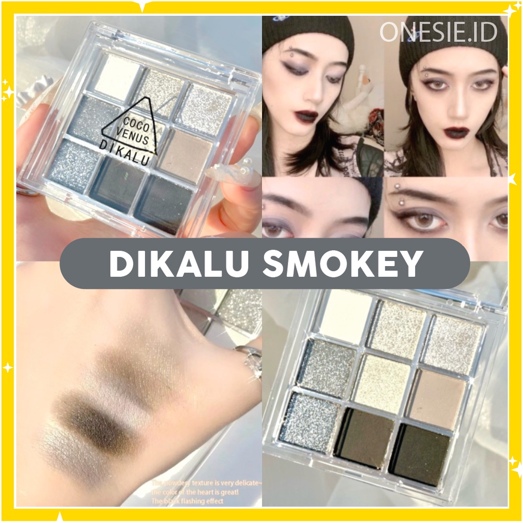 DIKALU Smokey Black Eyeshadow Gliiter Matte Waterproof Pallete XX012