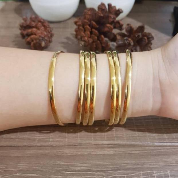 Gelang Keroncong Titanium Besar Polos isi 7 pcs KECIL - JUMBO [BTA.31Oc22ν]