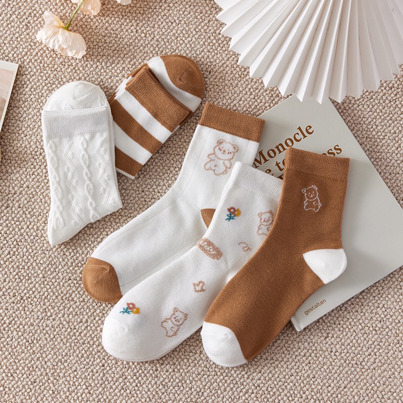 ☀ Sunly ☀ A250 Kaos Kaki Wanita Motif Panjang Fashion Korea Women Sock Import Murah