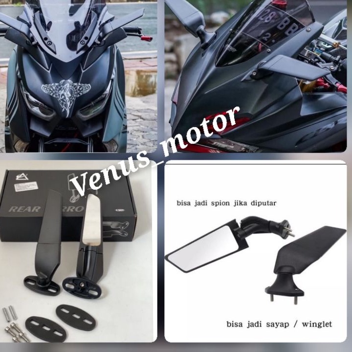 sepasang spion variasi spion ZX10R spion winglet spiong vering new model zx 25 zx10r spion variasi xmax nmax r15 cbr ninja spion model ZX10R spion ZX