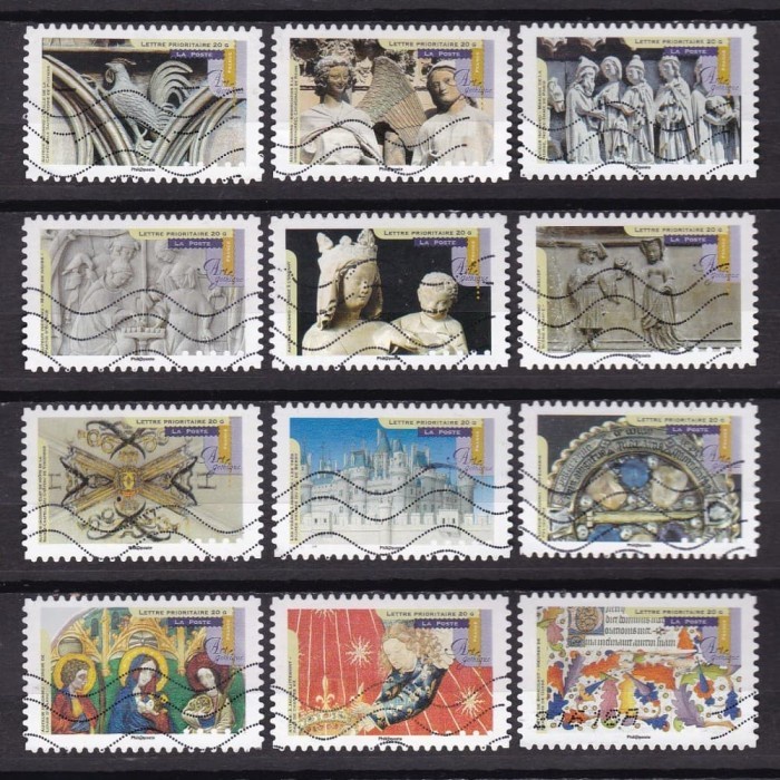 

0771 Perangko Prancis 2013 Gothique Art 12v Used