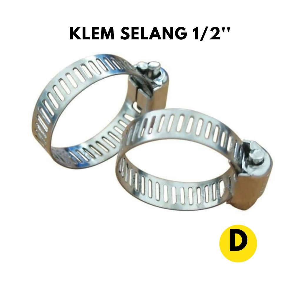 Klem Selang Stainless / Hose Clamp 1/2&quot;, 5/8&quot; , 3/4&quot; , 7/8&quot; (Tebal 8mm) Hot Store Surabaya