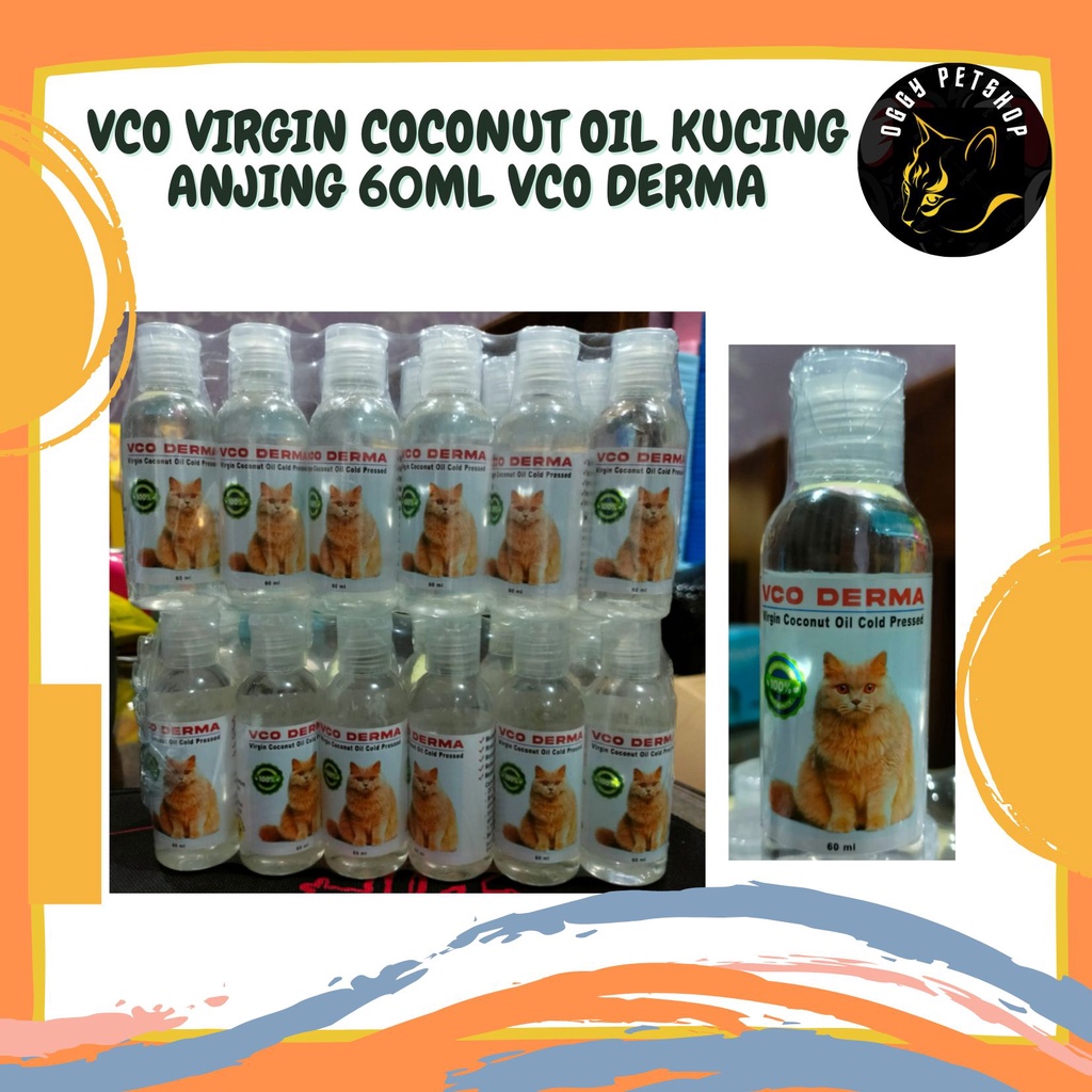 VCO DERMA VIRGIN COCONUT OIL KUCING ANJING 60ML DERMA DIARE JAMUR KUTU