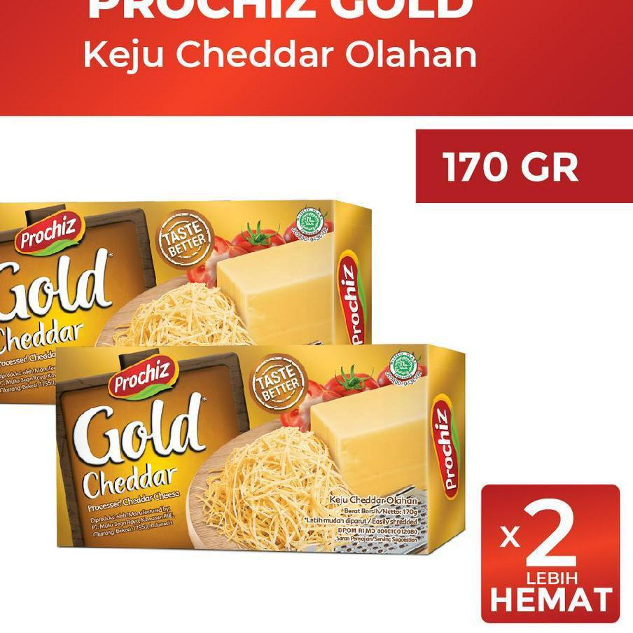 

✨10.10✨ COD Prochiz Gold Keju Cheddar 170 g x 2 serbuuu !