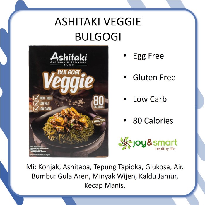 

PROMO Joy Smart Healthy Life Ashitaki Veggie Bulgogi Mi Shirataki Diet Keto