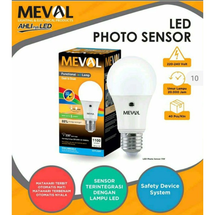 Lampu LED MEVAL SENSOR CAHAYA. ( LIGHT SENSOR ).