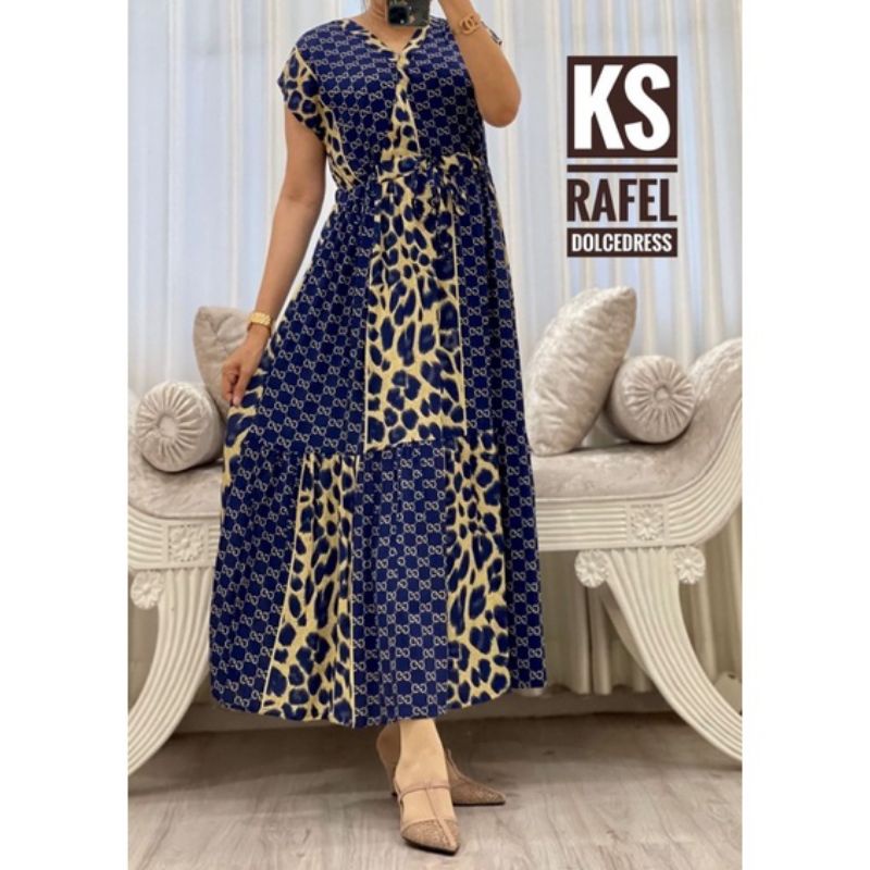 daster Arab Dolce dress Naomi ld 110 jumbo/KS ruffle daster panjang jumbo