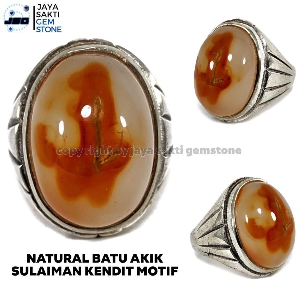 Natural Batu Akik Sulaiman Motif SM02