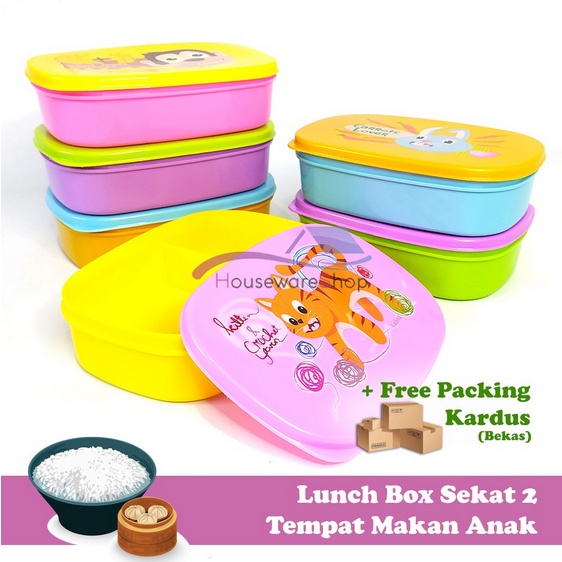 Lunch Box Anak Sekat 2 Merk Calista - Souvenir Ulang Tahun