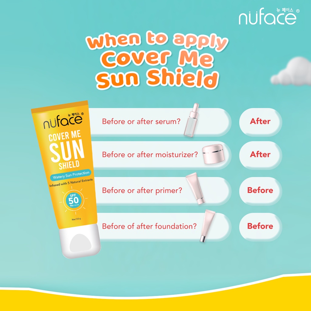 Nuface Cover Me Sun Shield (Sunscreen) / SUNSCREEN NUFACE - BPOM