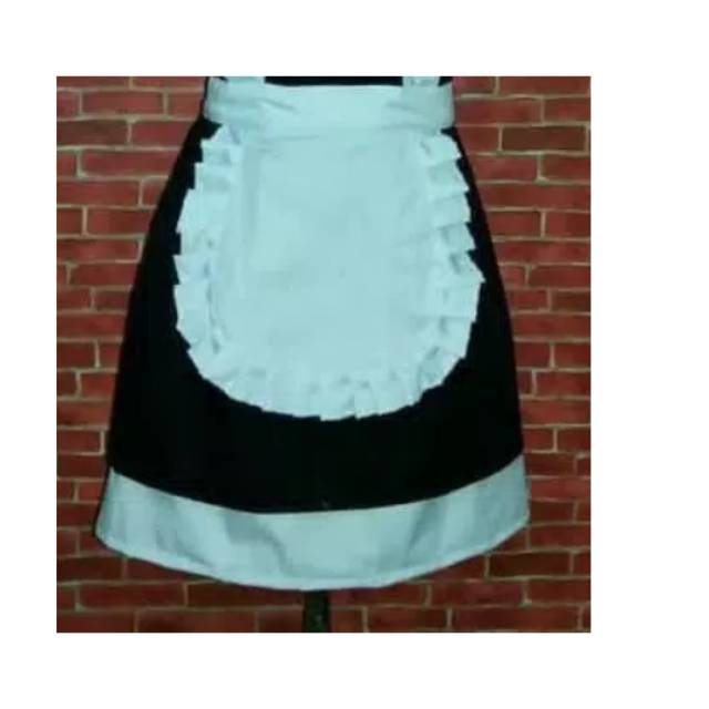 Celemek Apron Pinggang  Half Apron Celemek Setengah Badan - Model Renda ( Cuztom warna )