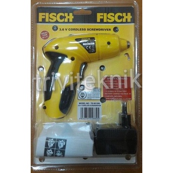Cordless Screwdriver,Mesin Obeng Bor Portable Fisch Ts601200