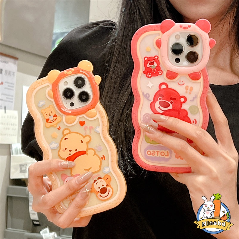 Soft Case Pelindung Motif Kartun Beruang Monster Untuk iPhone 14 13 12 11 Pro Max X Xr Xs Max 7 8 6 6s Plus