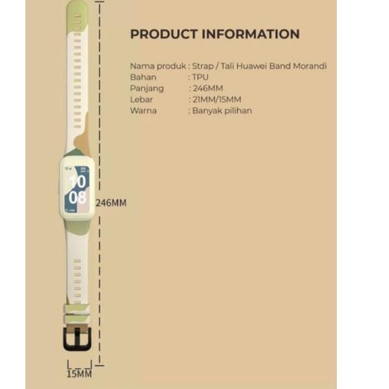 Langsung Order Strap Huawei Band 6 Morandi Honor Band 6 Silicone Strap Pengganti Huawei Band 6 Honor