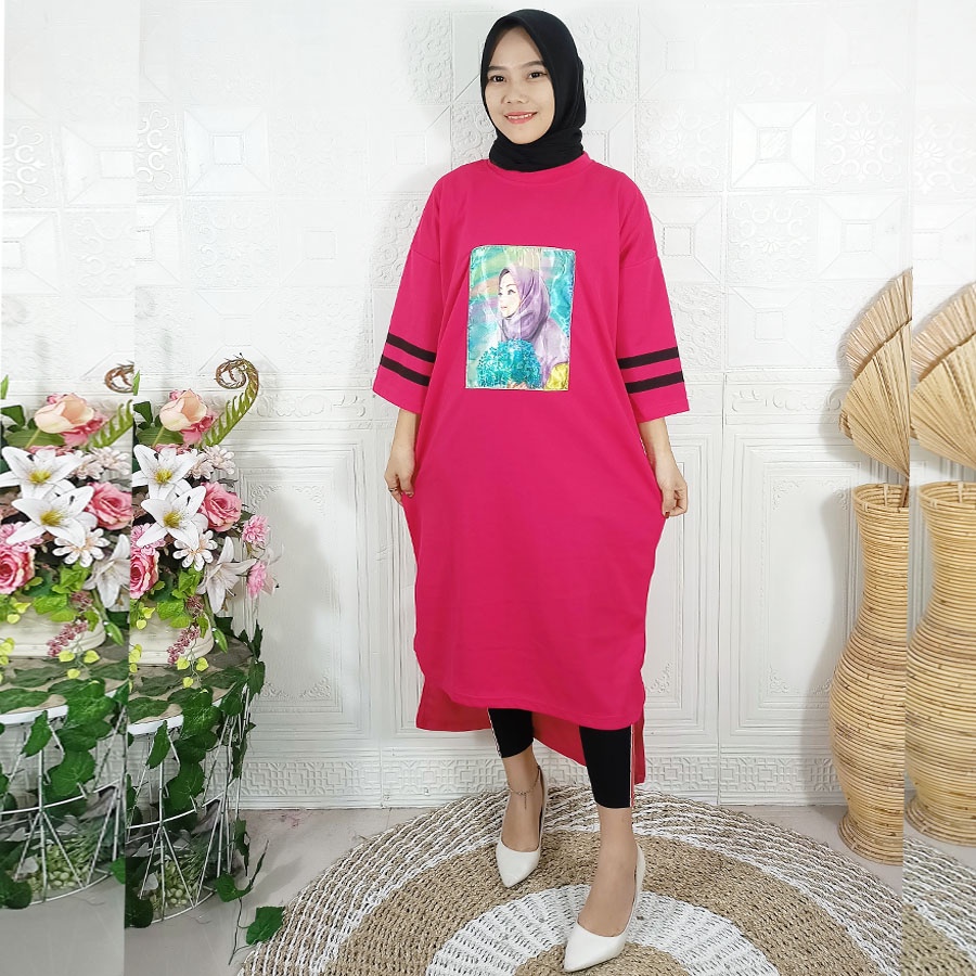 CLOTH LONG TUNIK JUMBO WANITA SALEHA CANTIK DRESS OVERSIZE GL FASHION