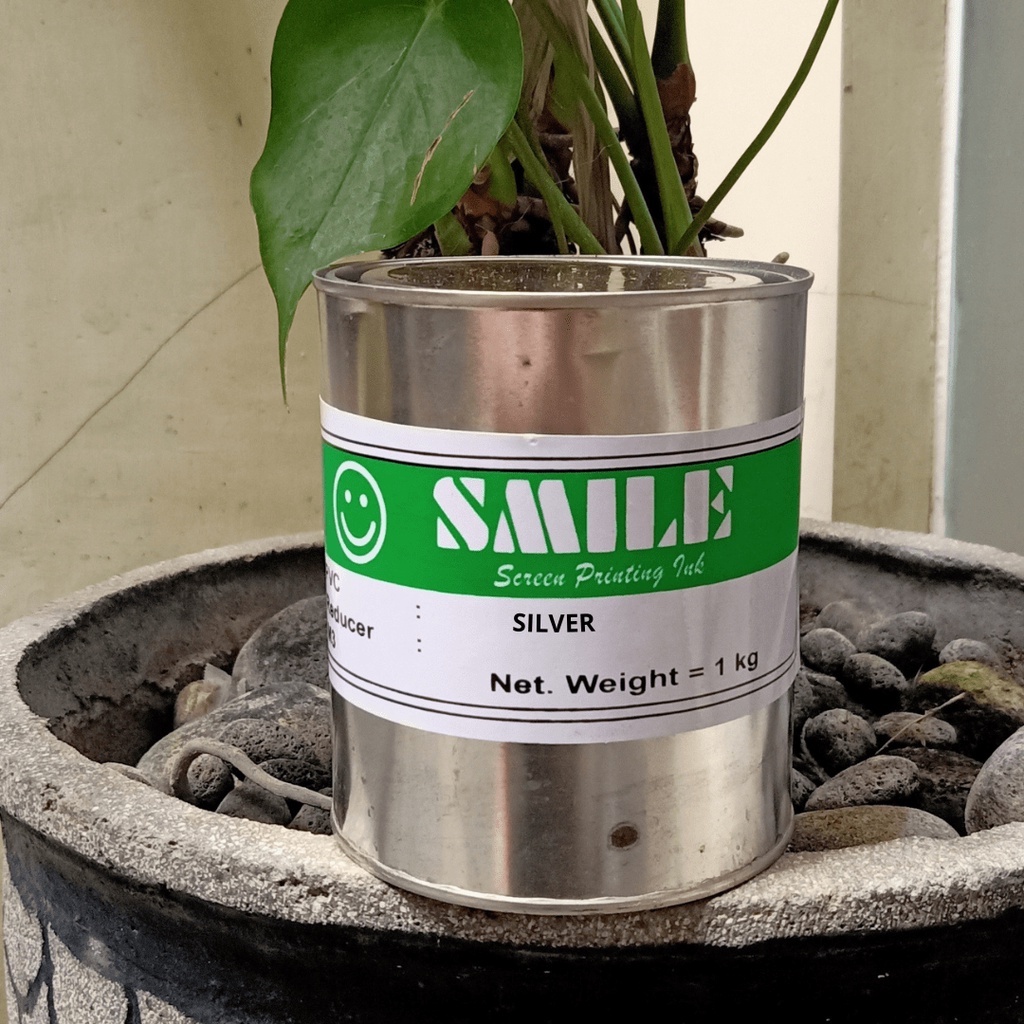 [Silver] Tinta Cat Sablon Kertas SMILE PVC 1 kg