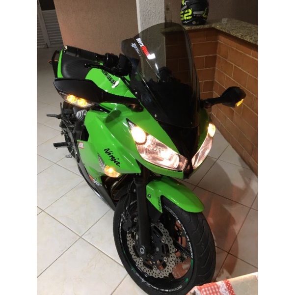 Spion Untuk KAWASAKI NINJA ZX10R ZX-10R ZX 10R 2011-2015 2014 cermin motor LED lampu sein lampu spion tampilan belakang Moto