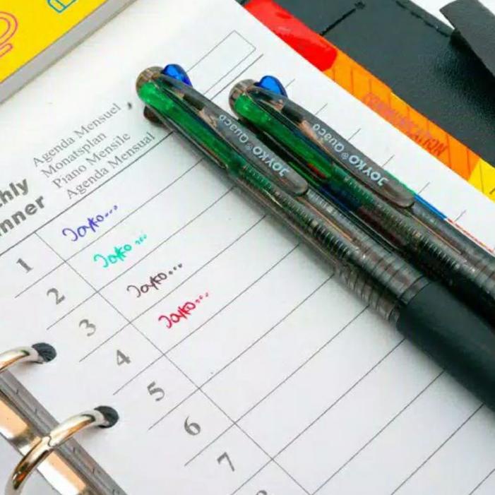 

Promo - JOYKO Quaco Bolpen 4 warna BP-213 0.7mm 4in1 1PACK / 12 Pcs ペ
