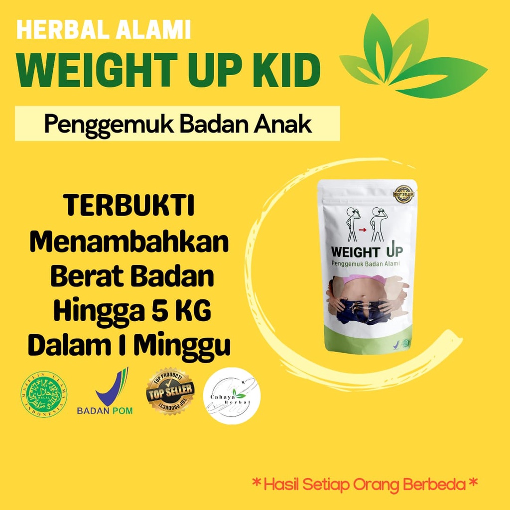 WeightUp KID Penggemuk Badan Anak Umur 2 Tahun Suplemen Vitamin Herbal Penambah Nafsu Makan Usia 3 4