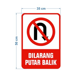 Jual Stiker Rambu Dilarang Putar Balik Bahan Reflektif Shopee Indonesia